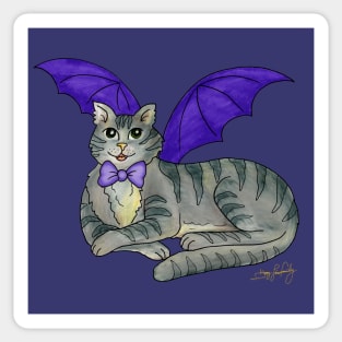 Halloween Bat-Cat Sticker